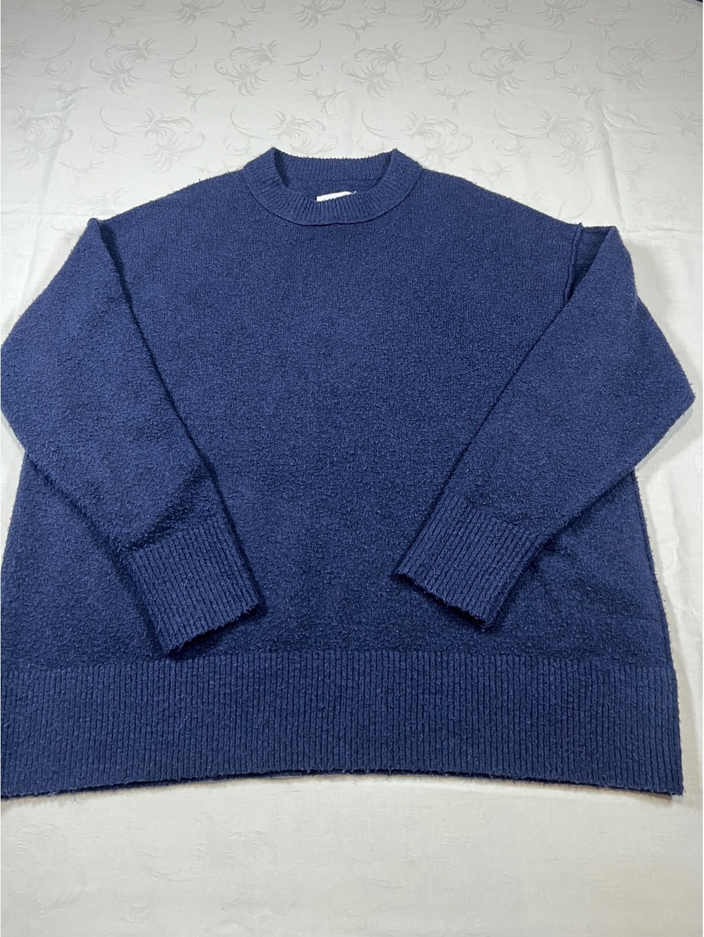 Aerie Navy Blue Crewneck Sweater Oversized Size Small Very Soft